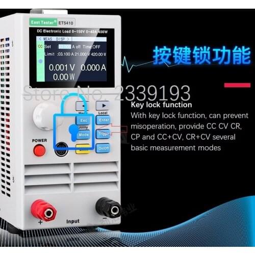 ET5420 ET5410 ET5411 DC electronic load tester High precision adjustable programming Battery discharge