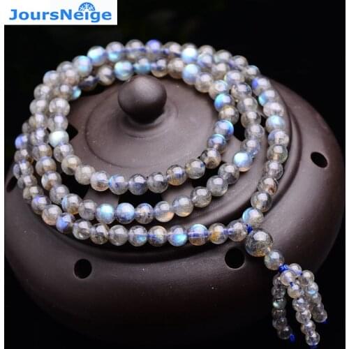 JoursNeige Natural AAA Ice Species Blue Moonlight Beads Stone Buddha for Women Crystal Bracelet Multilayer Jewelry Accessories
