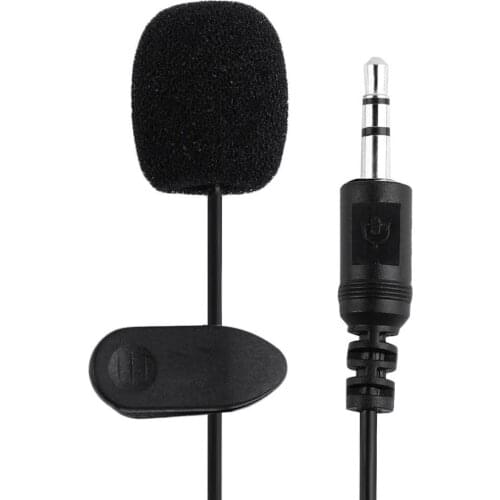 3.5mm Condenser Microphone Wired Lavalier Microphone Speech Teaching Sound Amplifier Mic for Phone PC For iPhone Samsung Mic