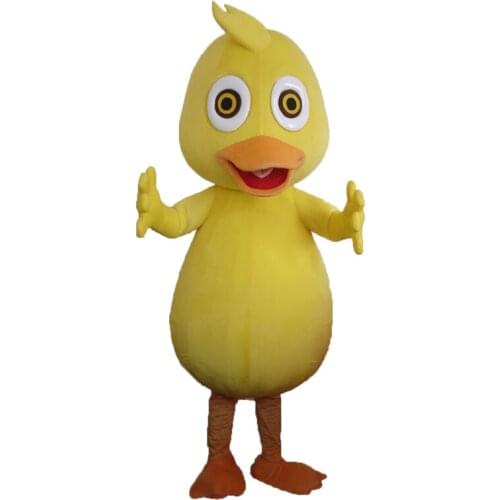 Yellow Duck Mascot Costume Cartoon Character Mascota Outfit Suit Free Shipping for Halloween party event