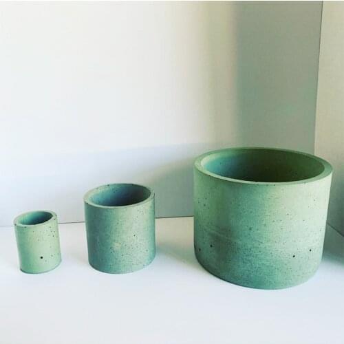 Round Cement Flower Pot Mold Large Size Square Concrete Succulent Planter Silicone Molds Different Size Flower Pot Mold