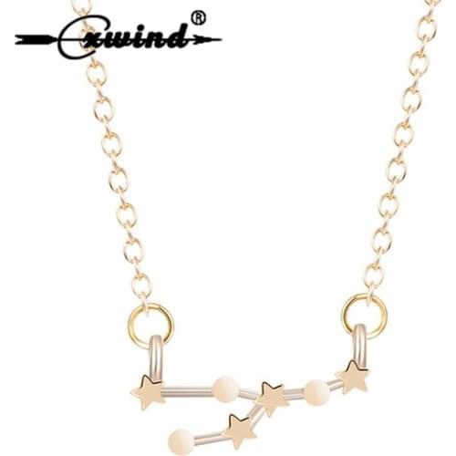 Cxwind Taurus Necklace Star Chart Necklace Zodiac Sign Astrology Pendants Necklaces Constellation 20/4-20/5 Jewelry