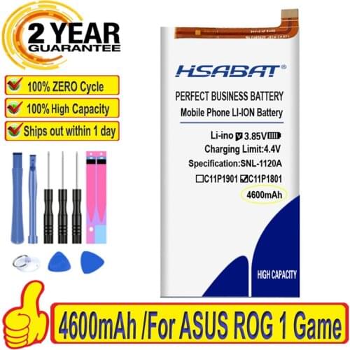 Top Brand 100% New 4500mAh C11P1801 Battery for ASUS ROG 1 Game Phone Batteries + free gfit