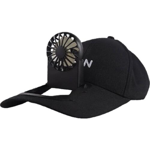 Unisex USB Charging Fan Baseball Cap Letters Embroidery Summer Outdoor Sunscreen Sports Mini Cooler 3 Speed Adjustable Dad Y1AC