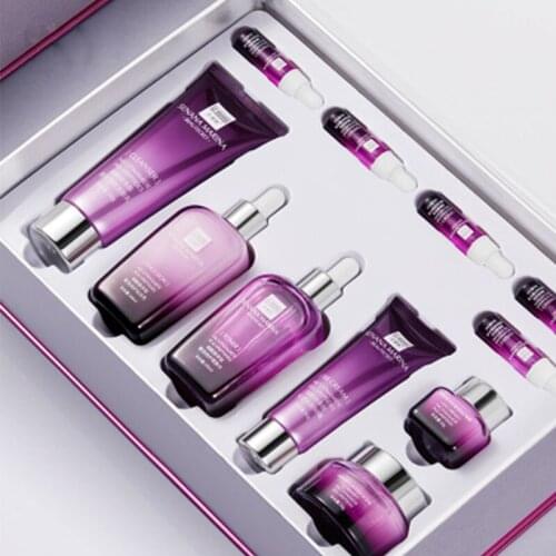 Face Treatment Kit Moisturizing Lighten Pores Lifting Firming Anti-Wrinkle Anti-Aging Repair Brighten Nicotinamide 11Pcs/Set