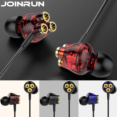 100%Joinrun Earphone Headset Gamer 6 Dynamic Driver Unit In-ear Bass Stereo Sports Earphones Headset with MIC For Phone computer