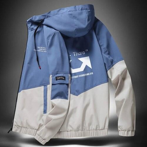 New mens coat spring and autumn Korean fashion casual autumn tooling mens jacket fashion