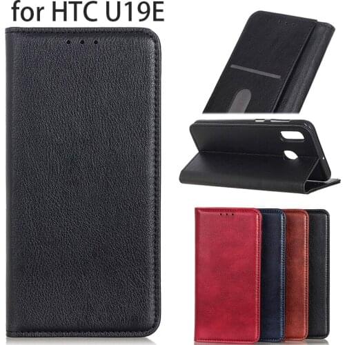 For HTC U19E Luxury Magnetic Lychee PU Leather Flip Case, U19E Wallet Stand Cover fundas