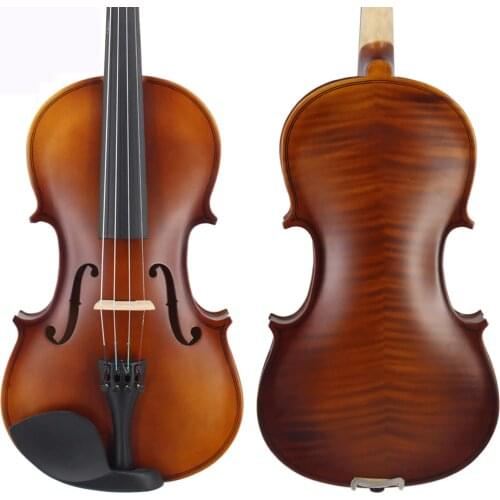 TONGLING Matte Finish Solid Wood Violin 4/4 3/4 1/4 1/8 Craft Stripe Violino for Kids Students Beginner Case Mute Bow Strings