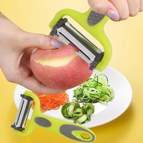 1Pcs 3 In 1 Grater With Knife Sleeve Exquisite Workmanship Agile Vegetable Peelers Operation Simple Durable Swivel Serrated