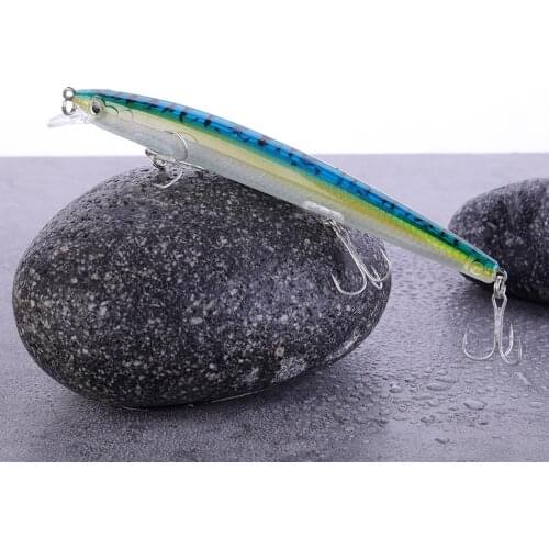 WALK FISH 1PCS Long Minnow Fishing Lure 14.5g 130mm Wobbler Artificial Hard bait Black Pesca Peche Carp Fish Tackle