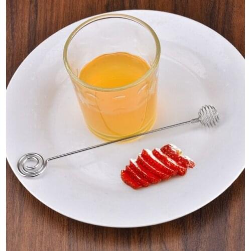 1PC Stirring Rod 304 Stainless Steel Stirrer Manual Muddler Mixer for Eggs Flour Honey Spoon Honey Stick Jam Mixing Stir Bar