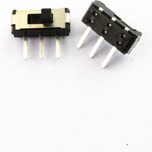 100PCS 500PCS HOT NEW Mini toggle switch sliding switch handle 2mm 1P2T ON-OFF ON/OFF 3PIN MSK-12D19