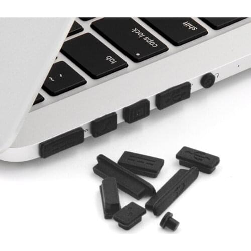 12Pcs/Set Silicone Anti-Dust Plug Stopper Kit for macbook Air Pro Retina 11" 13" 15"