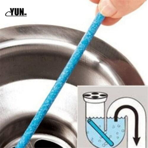 12pcs Sticks Oil Decontamination The Kitchen Toilet Bathtub Drain Cleaner Sewer Cleaning Hair Clear Rod Convenient Sewer 6D