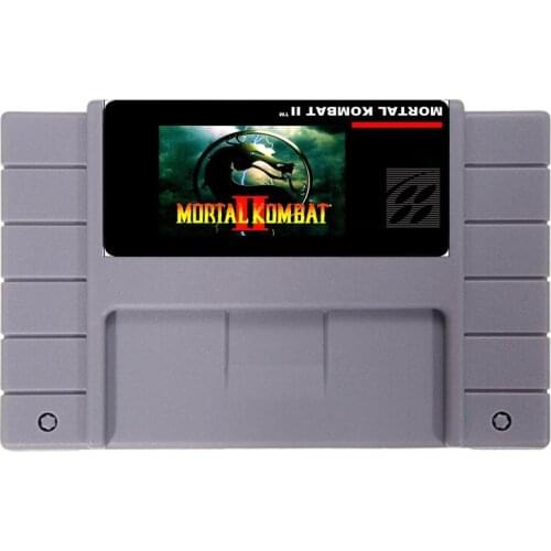 MORTAL KOMBAT II 16 bit NTSC Big Gray Game Card For USA Version Game Player