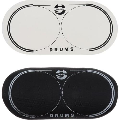 2pcs Double Bass Drum Patch for Drumheads Protection 12.8x6.5cm