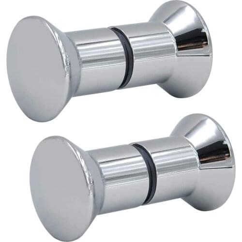 2 Packs Shower Door Knobs Aluminium Alloy Shower/Bath Door Handle Chrome Finish