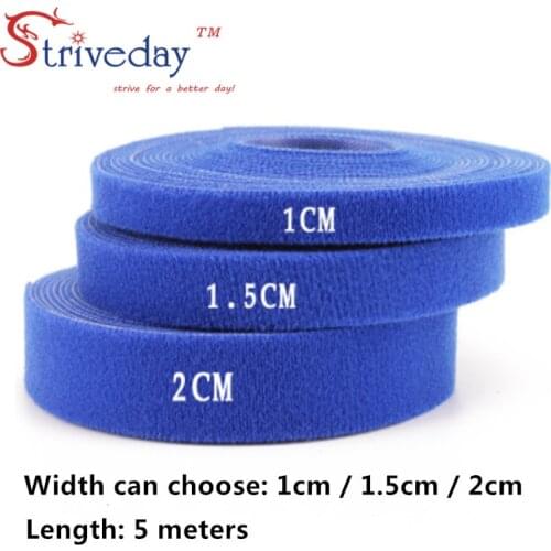 5 Meters/roll magic tape nylon cable ties Width 1 cm wire management cable ties 6 colors to choose from DIY
