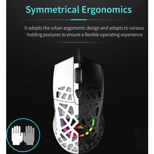 AJAZZ AJ339 RGB Gaming Mouse Lightweight Symmetrical Ergonomic Honeycomb Design for Gamers Computer Mouse