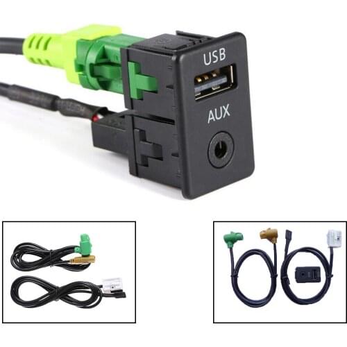 Audio Vedio USB Cable for VW Passat B6 B7 CC Touran POLO Facelift RCD510 Car Style Audio Vedio USB AUX Cable Switches Plug