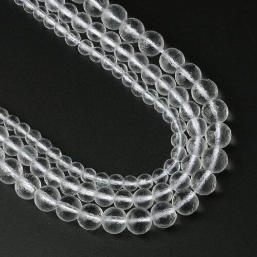 Natural Moravia Meteorite Glass String Beads 6 8 10mm Clear Crystal Quartz Round Beads for Jewelry Making Diy Bracelet 15 Inches