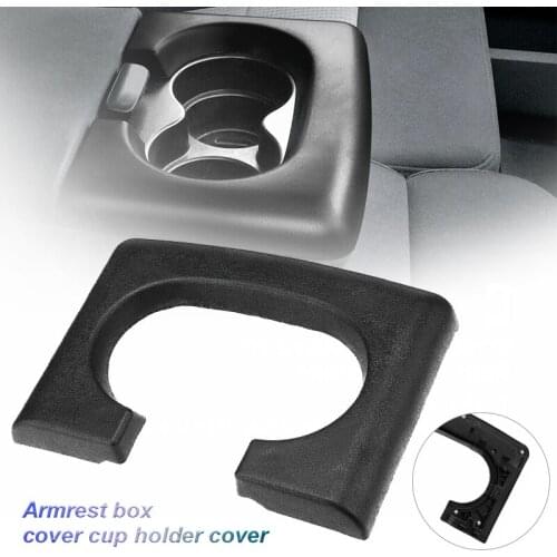 Center Console Cup Holder Armrest Pad Trim Replacement Fits Ford F150 2004-2014 Black