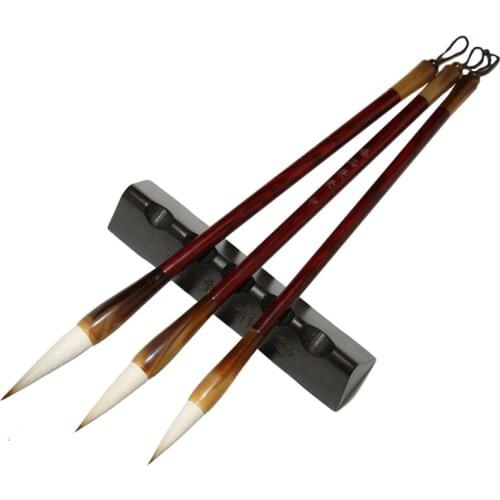 Chinese Brush Pen Weasel /Woolen/Multiple Hairs Calligraphy Brush Pens Medium Regular Script Writing Brush Painting Supplies Ink
