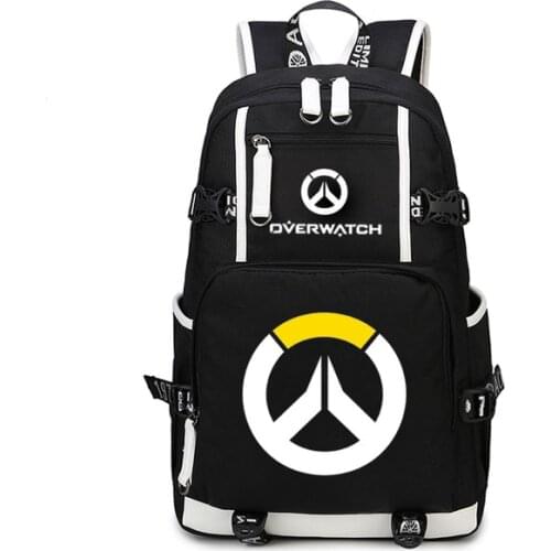 Fashion Game OW Backpack Cosplay Reaper DVA Mercy Backpacks School Bags Laptop Shoulder Travel Bags Teenagers Rucksack Gift