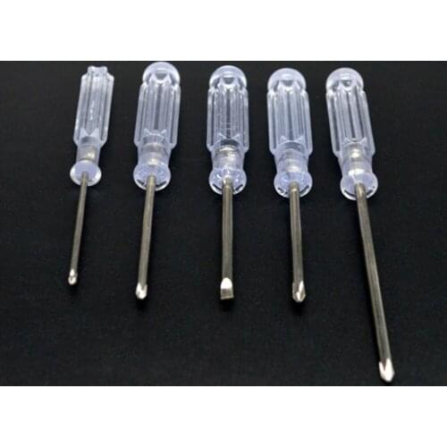 Meterk 5Pcs Mini Screwdriver Set Screwdriver for Phone Computer Repair Tool Bit Set Transparent Slotted Screw driver
