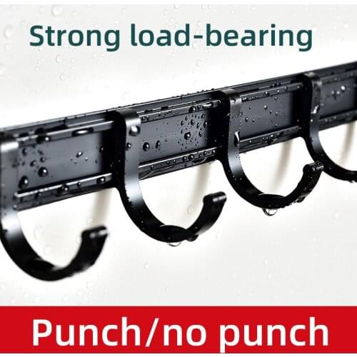 Wall Mounted Clothes Hanger Rack Bathroom Organizer Over Door Towel Hooks Adhesive Wall Hook For Coat Robe Hat Jackets Bag Keys