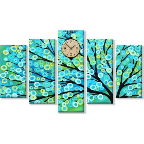 Floral Canvas Art Modern Paintings for Wall Decor 5 pcs Abstract Flower Print Artwork for Living Room Framed and Ready to Hang