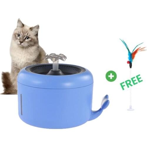 Pet Water Fountain Swan Neck Shaped Cat Water Dispenser USB Charging Automatic Drinking Fountain 2L With LED Light For Cat Dog
