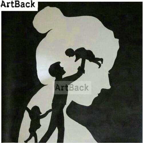 Full square drill 5d diamond painting family portrait love cross stitch 3d diamond embroidery artwork embroidery