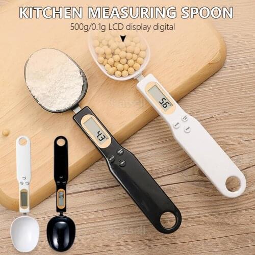 Portable Digital LCD Measuring Spoons Coffee Sugar Gram Scale Spoon Measuring Cup Electronic Kitchen Scales Baking Accessories