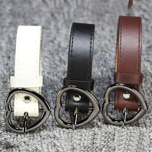 New Sweetheart Buckle With Adjustable Ladies Luxury Brand Cute Heart-shaped Thin Belt High Quality Punk Fashion Belts