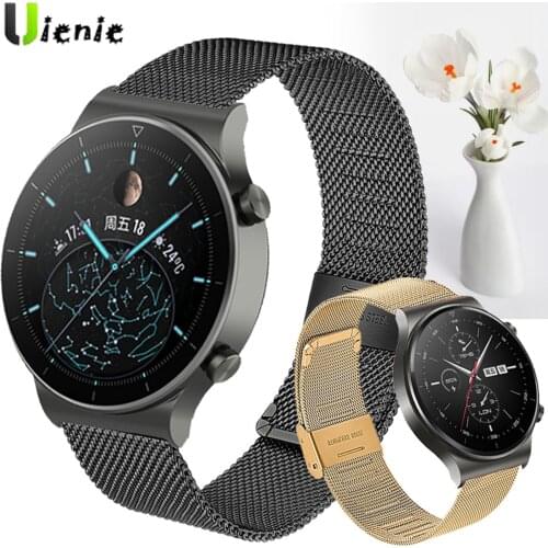 For Huawei Watch GT 2 Pro Strap GT2 GT 46mm 42mm gt2e Watchband Milanese Bracelet Stainless Steel 20mm 22mm Watch Band Wristband