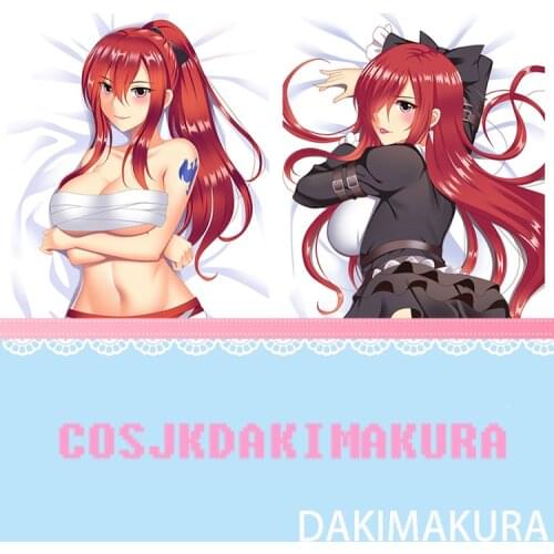 FAIRY TAIL Erza Scarlet Anime Dakimakura Girls Pillowcase Body Hugging Pillow Cover Case Bedding Exquisite Cosplay Decorative