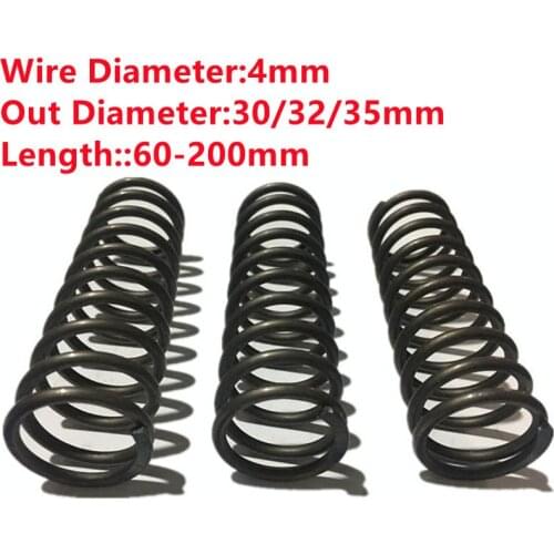 Custom Steel Big Coil Spring Large Diameter Compression Springs, 4mm Wire Diameter x 32mm Out Diameter x (110-200)mm Length
