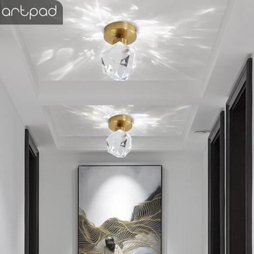 Led Crystal Ceiling Lights Modern For Bedroom Living Room Kitchen Corridor Aisle Entrance Decoration Diamond Indoor Ceiling Lamp