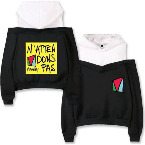 WAWNI Vianney Off Shoulder Hoodies Sweatshirt Harajuku Sexy Womens Casual Pullover Loose Hoodie Sweatshirts Fashion Tops New