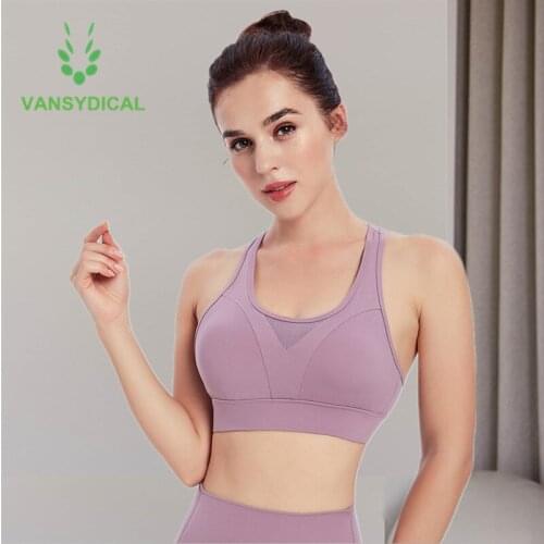 2021 Women Sports Yoga Bra High-strength Shockproof Running Fitness Underwear Back Cross Gym Training Workout Bra Push Up