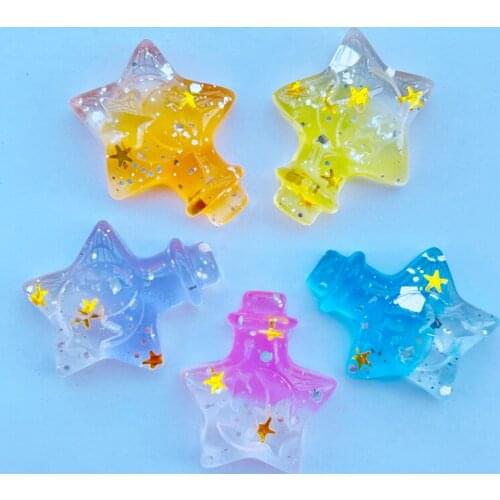 10 Cute Cartoon Shining Crystal Bottle Series Resin Kawaii Flat Bottom Scrapbook DIY Crafts Decoration Accessories 073