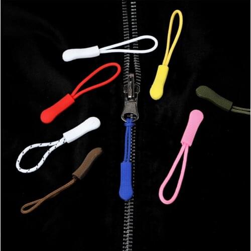 10pcs Zipper Pull Puller End Fit Rope Tag Replacement Clip Buckle Fixer Zip Cord Tab Travel Bag Suitcase Tent Backpack