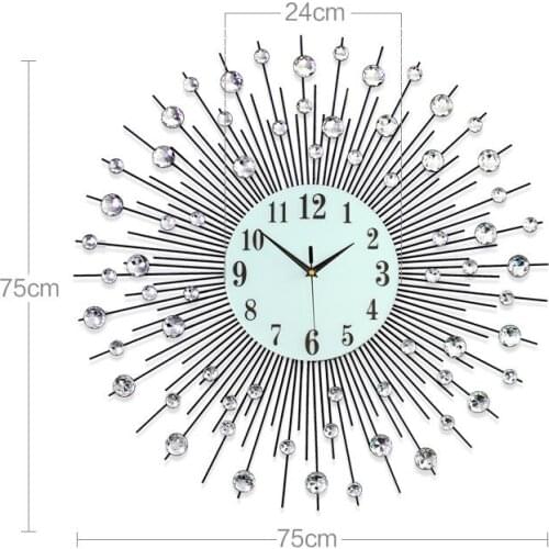 2017 Top Fashion Wall Clock Design Reloj Pared Diamond Tieyi Mute Wall Clock Fashion Large Pocket Watch Personalized Decoration