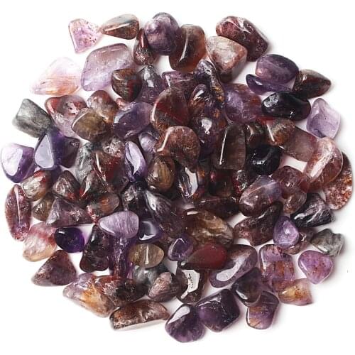30g Beautiful Crystal Natural Purple Titanium Tumbled Purple Stones Amethyst Quartz Crystal Specimen Healing Decor