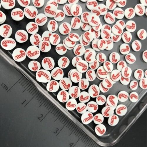 60g Christmas Crutches Polymerclay,Soft Clay Sprinkles For Kids Diy/Craft Diy Making/Nail Art/Scrapbook Decoration/Craft Filler
