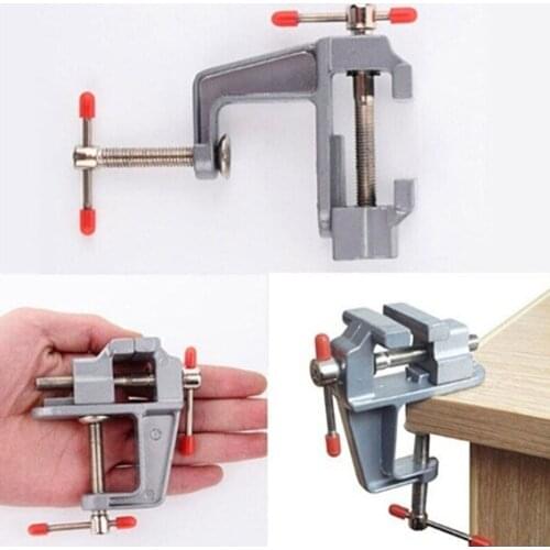 Aluminum Miniature Small Jewelers Hobby Clamp On Table Bench Vise Mini Tool Vice Muliti-Funcational