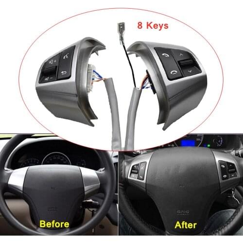 Car Accessories 8Keys Bluetooth Call Song Volume Modified Multi-functional Steering Wheel Switch For Hyundai Elantra 2008