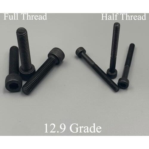 M10 M10*90/100/110/120/130/140/150 12.9 Grade Carbon Steel Full Half Thread DIN912 Cap Cup Allen Head Bolt Hexagon Socket Screw